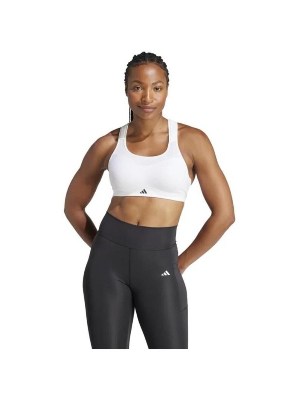 Adidas Womens TLRD Impact High Support Sports Bra - White XL